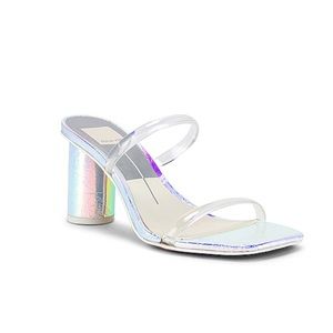 Dolce vita iridescent mules